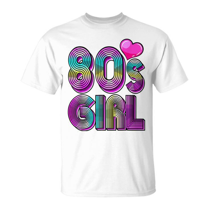 80S Girl Birthday Party Costume Retro Vintage Gift Women  V2 Unisex T-Shirt