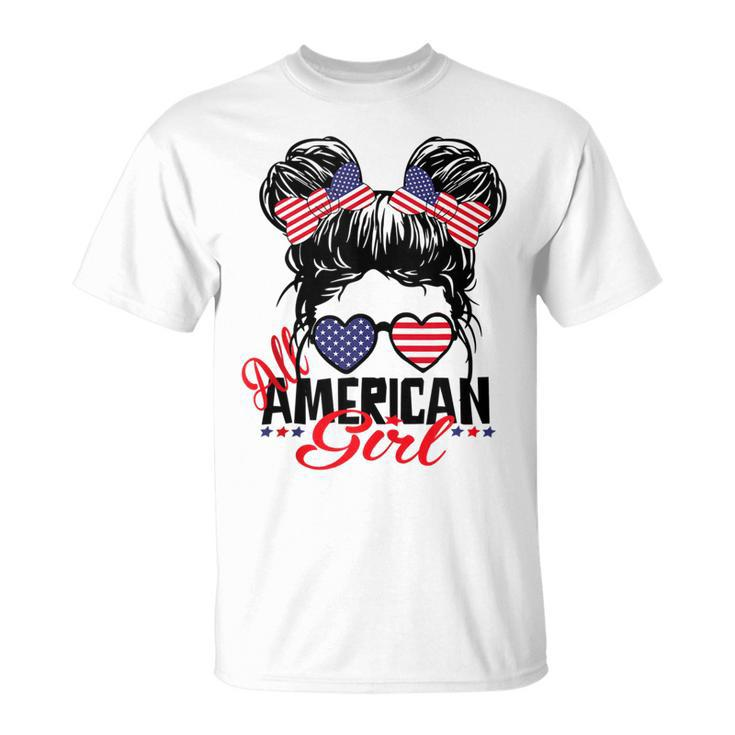 All American Girl Funny Independence 4Th Of July Patriotic  Unisex T-Shirt
