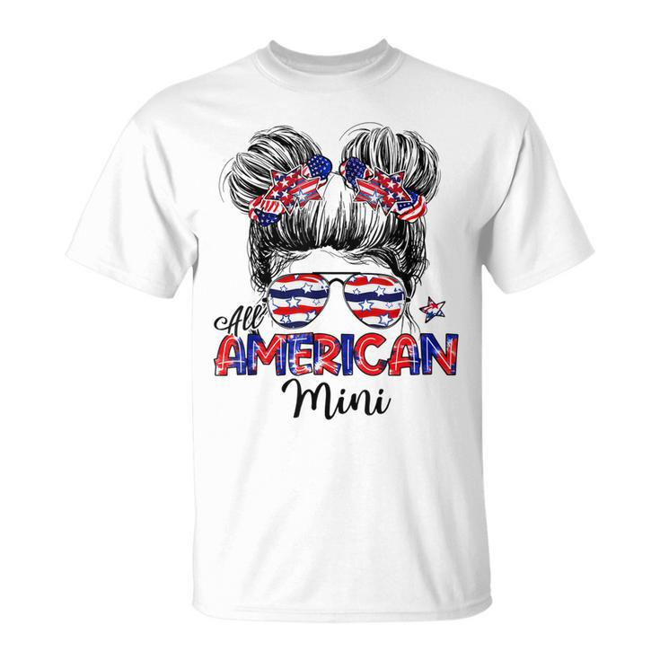 All American Mini 4Th Of July Usa Flag Kids  Unisex T-Shirt