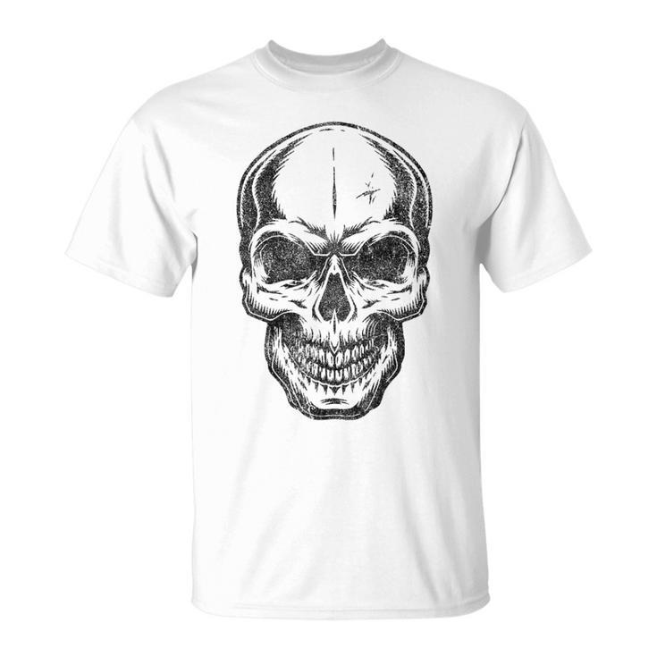 Angry Skeleton Scull Scary Horror Halloween Party Costume  Unisex T-Shirt