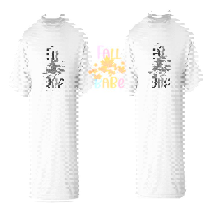Autumn Leaves Fall Babe Men Women T-shirt Graphic Print Casual Unisex Tee