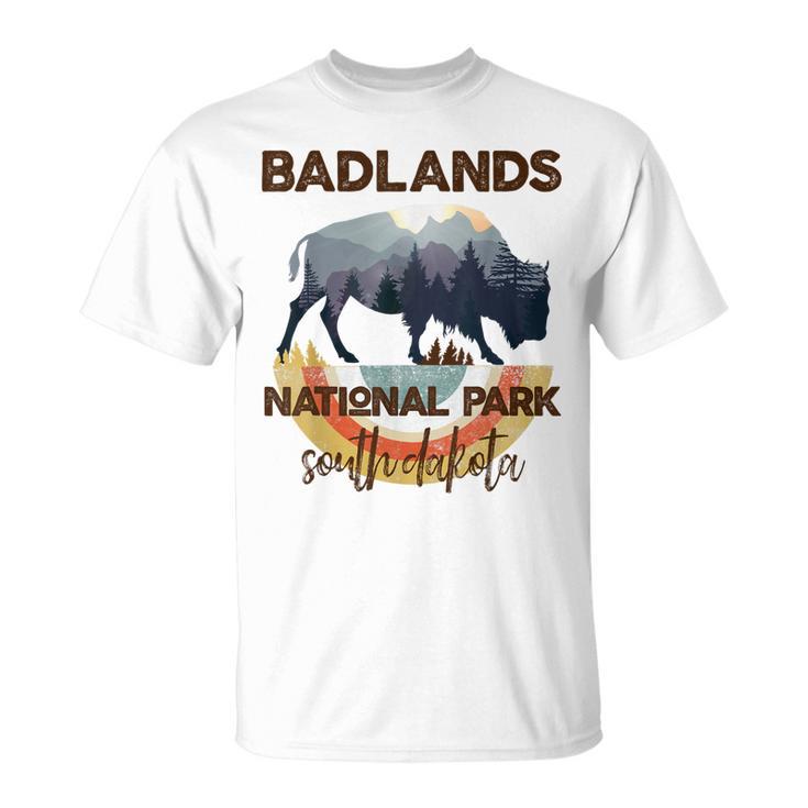 Badlands National Park Vintage South Dakota Yellowstone Gift Unisex T-Shirt