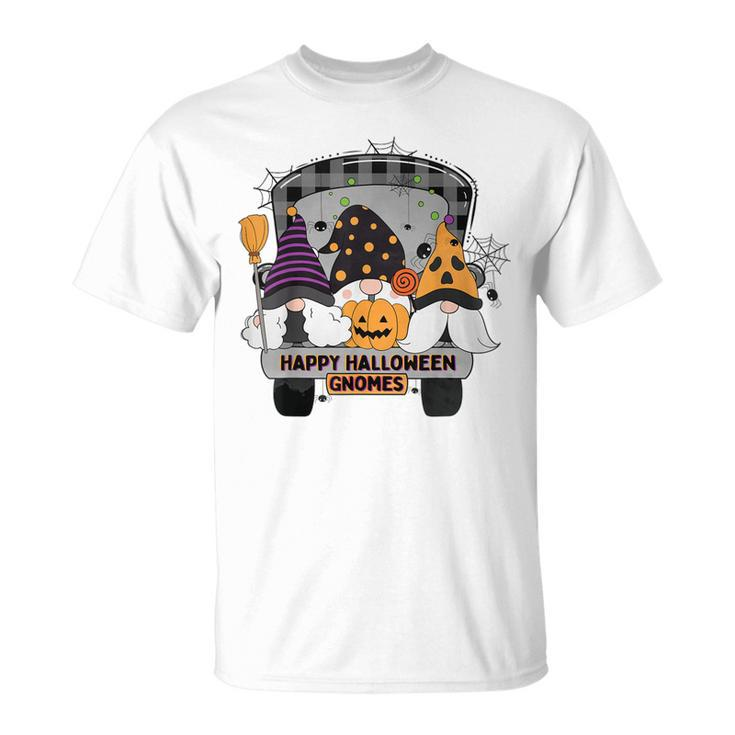 Bbkq Funny Truck Halloween Gnomes Happy Autumn Halloween  Unisex T-Shirt