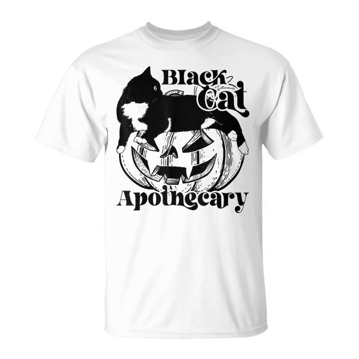 Black Cat Apothecary Cat Witch Pumpkin Halloween Costume  V2 Unisex T-Shirt