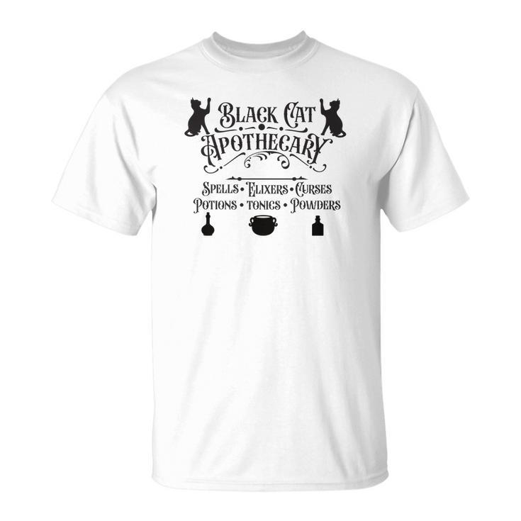 Black Cat Apothecary Funny Halloween Cats Unisex T-Shirt