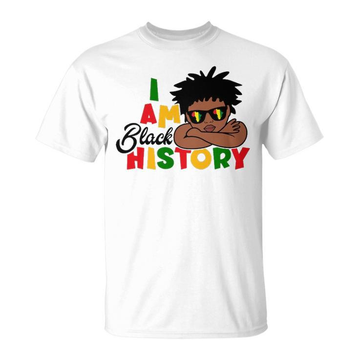 I Am Black History For Boys Black History Month T-shirt