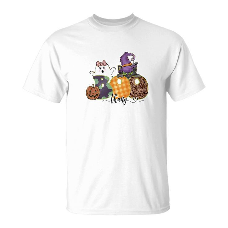 Boo Thang Boo Crew Cat Witch Funny Halloween Unisex T-Shirt