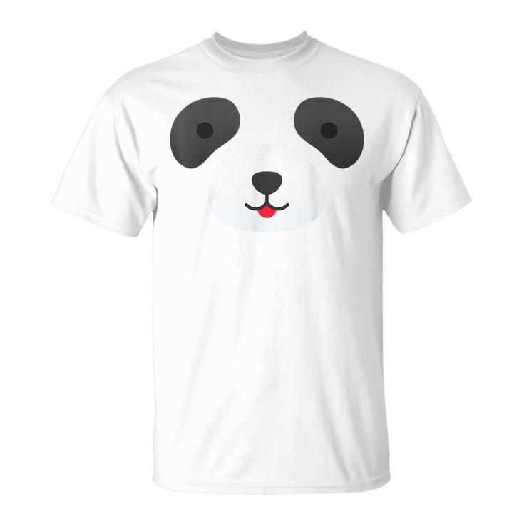 Cute Bear Panda Face Diy Easy Halloween Party Easy Costume  Unisex T-Shirt
