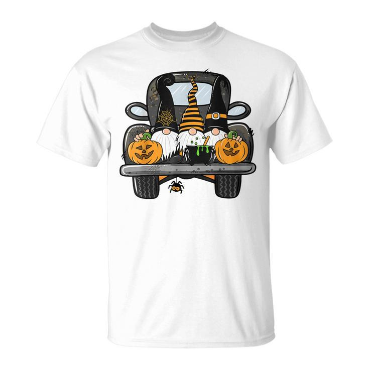Cute Gnomes Pumpkin With Truck Halloween Costume Party  Unisex T-Shirt
