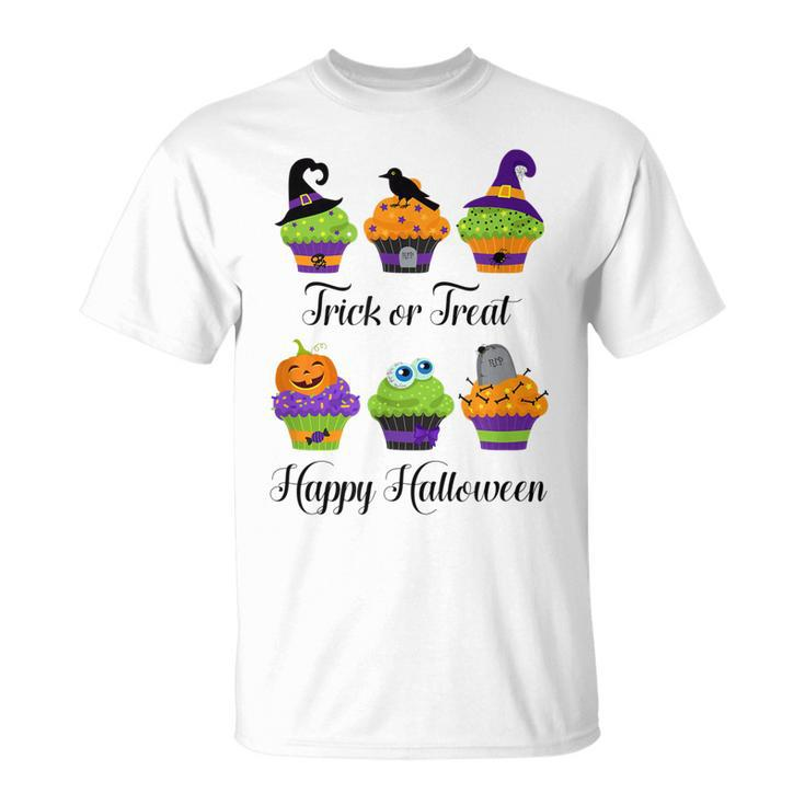 Cute Trick Or Treat Happy Halloween Cupcake Assortment Gift  Unisex T-Shirt