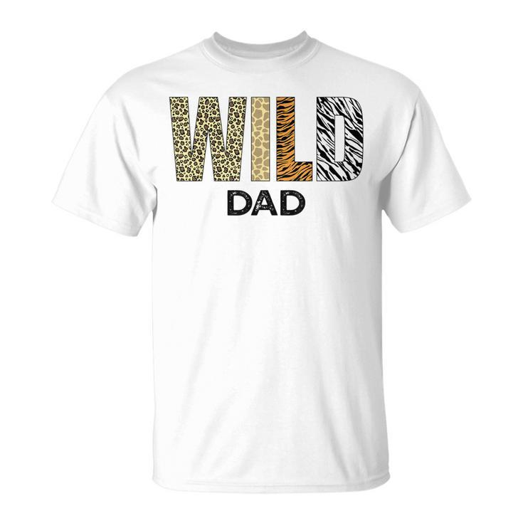 Dad Of The Wild One Zoo Birthday Safari Jungle Animal T-shirt