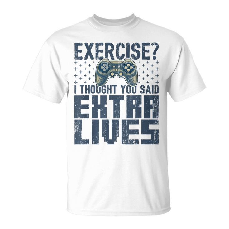 Extra Lives Video Game Controller Retro Gamer Boys V4 T-shirt