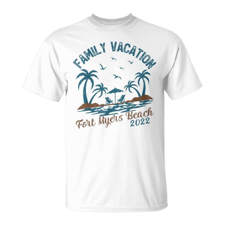 Family Vacation 2022 Palm Tree Florida Fort Myers Beach  Unisex T-Shirt
