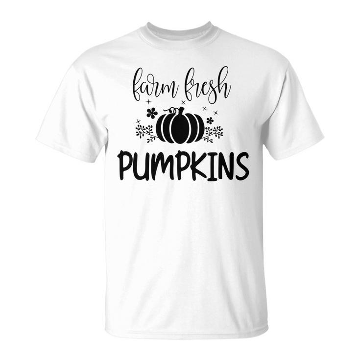 Farm Fresh Pumpkins Fall Autumn Men Women T-shirt Graphic Print Casual Unisex Tee