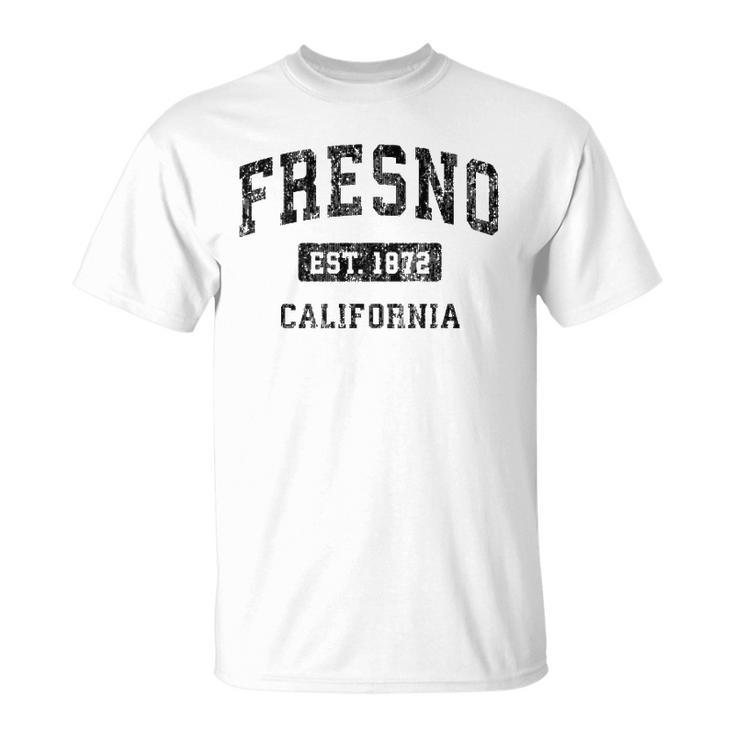 Fresno California Ca Vintage Sports Design Black Design  Unisex T-Shirt