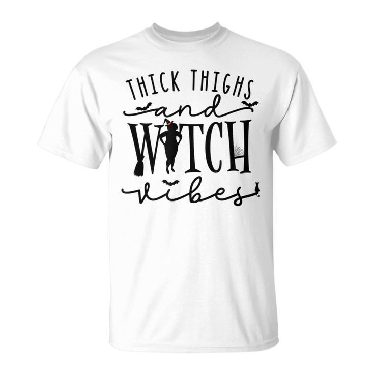 Funny Thick Thighs Witch Essential Metime Halloween Vibes  Unisex T-Shirt