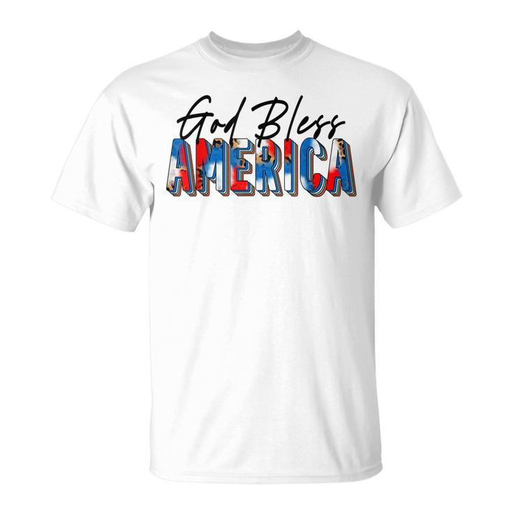 God Bless America Tie Dye Leopard Christian 4Th Of July  Unisex T-Shirt
