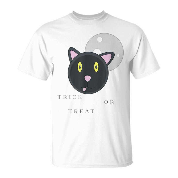 Graphic Black Cat Halloween T  - Trick Or Treat Unisex T-Shirt