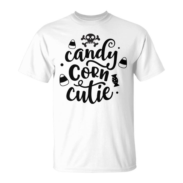 Halloween Candy Corn Cutie - Black Custom Men Women T-shirt Graphic Print Casual Unisex Tee