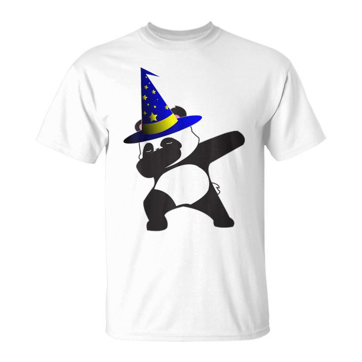 Halloween Dabbing Wizard Panda Bear Magic Witch Hat Gift  Unisex T-Shirt