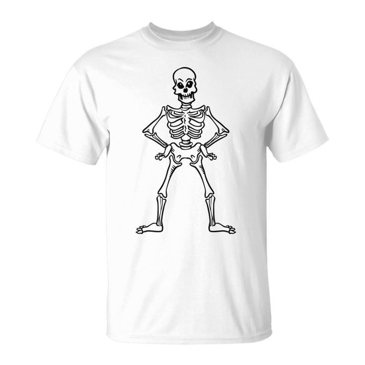 Halloween Funny Skeleton Black Custom For You Men Women T-shirt Graphic Print Casual Unisex Tee