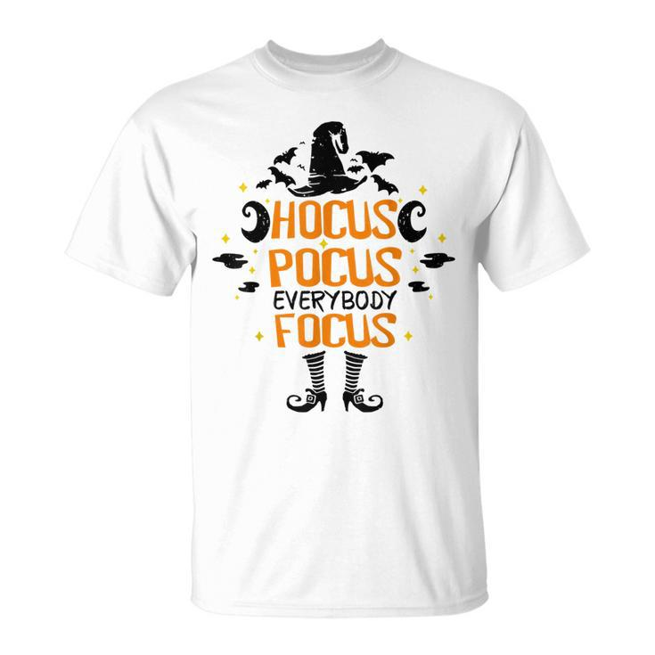 Halloween Hocus Pocus Everybody Focus Funny Teacher Costume  V2 Unisex T-Shirt