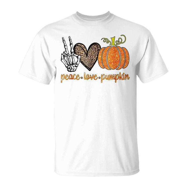 Halloween Peace Love Pumpkin Fall Girls V2 T-shirt