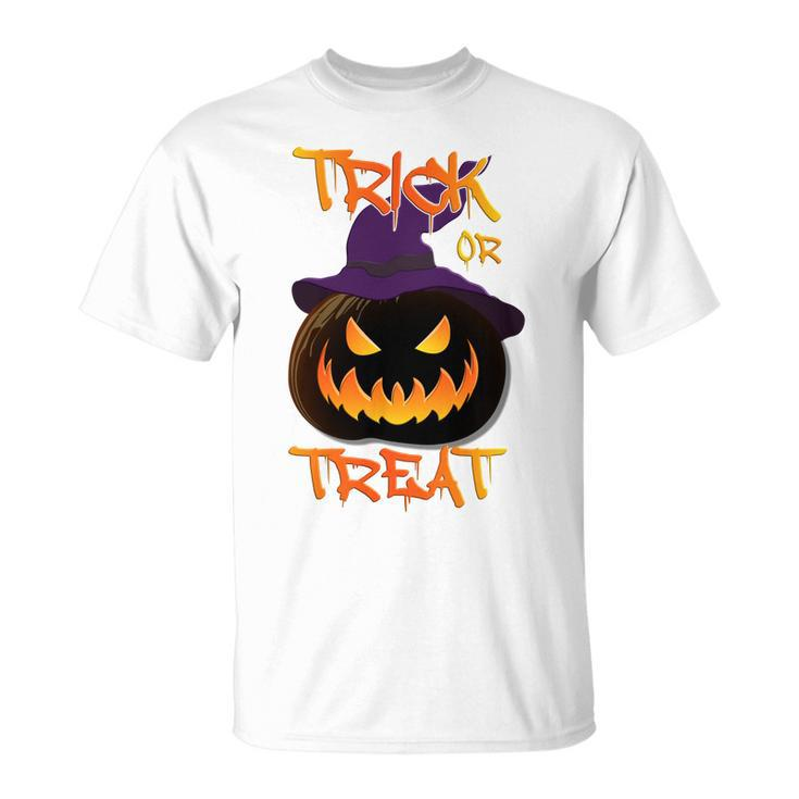 Halloween Pumpkin Trick Or Treat Costume Fancy Dress Men Women T-shirt Graphic Print Casual Unisex Tee