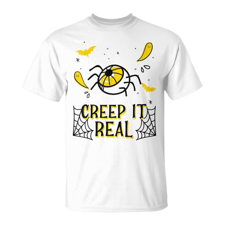 Halloween Spooky Eye Creep It Real Costume  Unisex T-Shirt