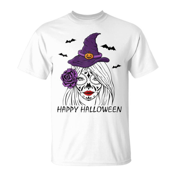 Happy Halloween Catrina Costume For Moms Witch Halloween  Unisex T-Shirt