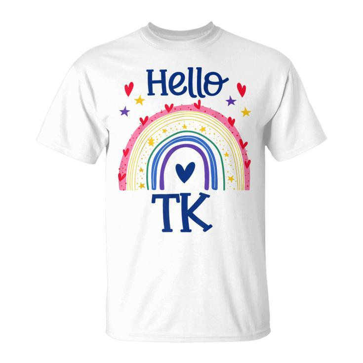 Hello Tk Rainbow Pre-K Preschool Teacher Student Girls T-shirt