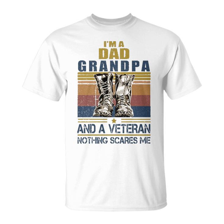 I Am A Dad Grandpa Veteran V2 Unisex T-Shirt