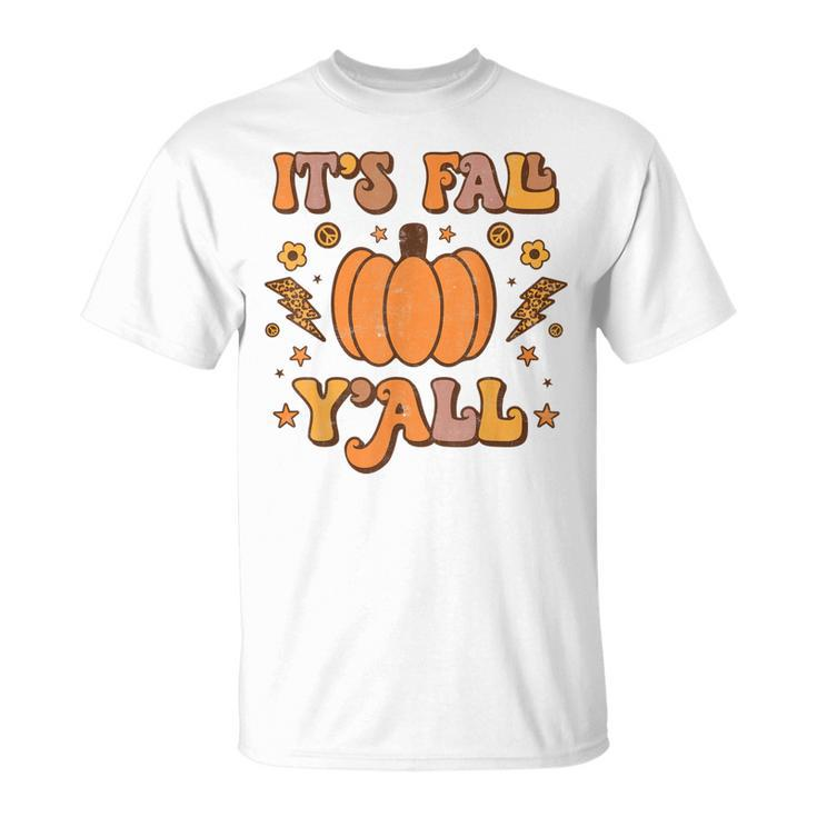 Its Fall Yall Pumpkin Spice Autumn Season Thanksgiving T-shirt