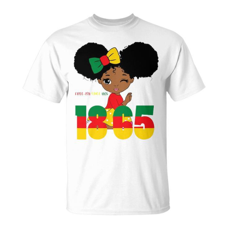 Juneteenth Celebrating 1865 Black Girl Toodlers V2 T-shirt