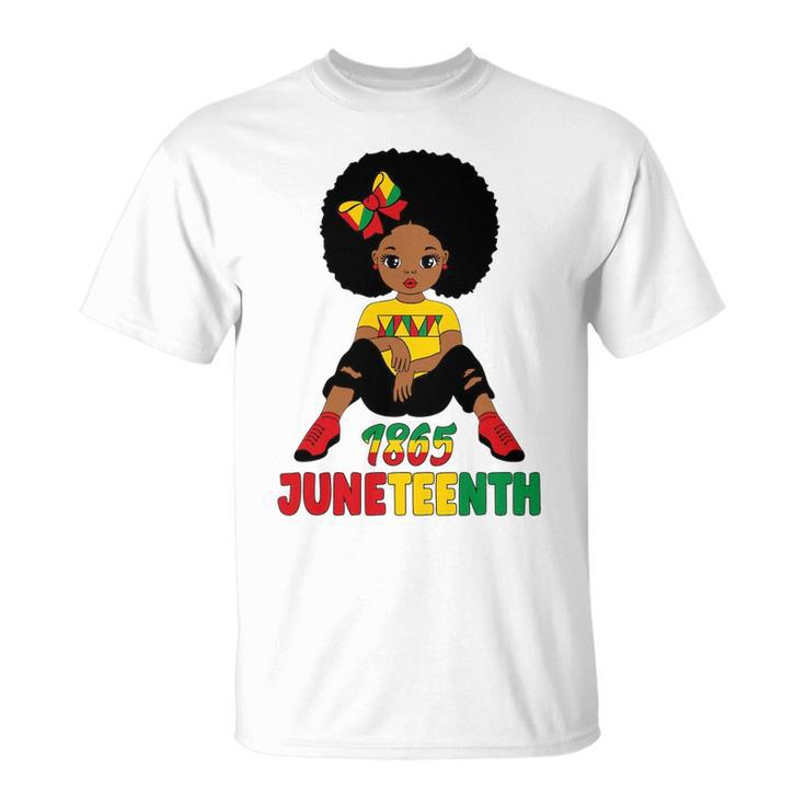 Juneteenth Celebrating 1865 Cute Black Girls T-shirt