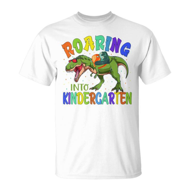 Kids Kids Roaring Into Kindergarten Funny First Day Of School  Unisex T-Shirt