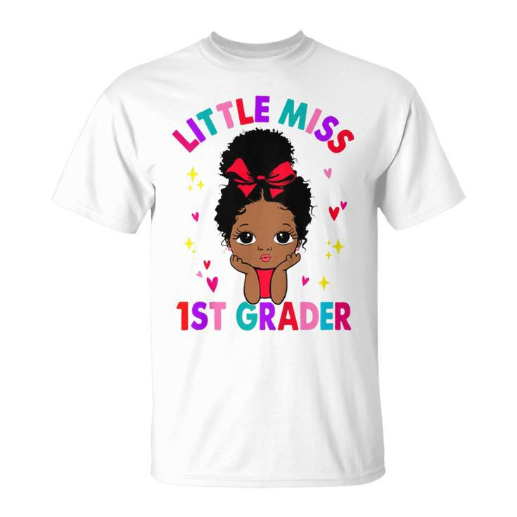 Kids Little Miss 1St Grader Black Girl Back To School 1St Grade  Unisex T-Shirt