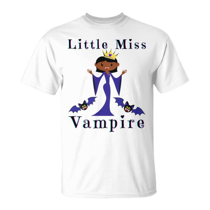 Kids Little Miss Vampire Melanin Vampires Funny Halloweed Costume   Unisex T-Shirt