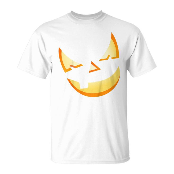 Kids Trick Or Treat Scary Lit Pumpkin Face Halloween Kids  Unisex T-Shirt