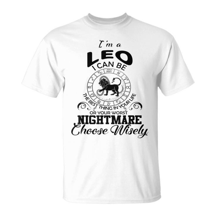 Leo Zodiac Sign Funny Horoscope Lion Birthday Party Costume  Unisex T-Shirt