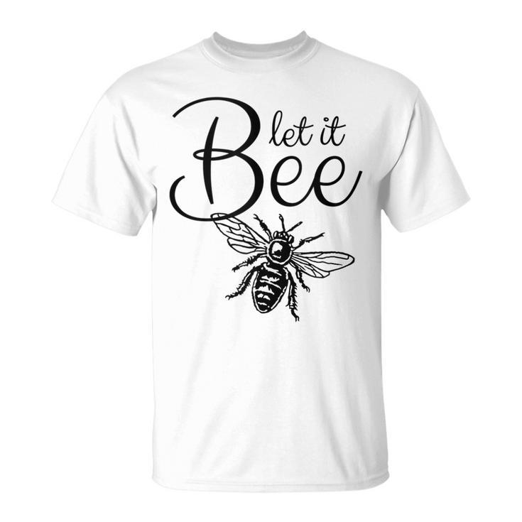 Let It Bee Black&White Bee Beekeeper T-shirt