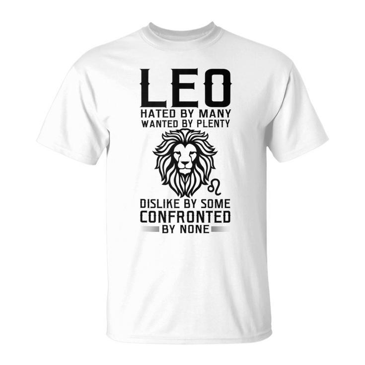 Lion Graphic Art July August Birthday Gifts Leo Zodiac Sign Unisex T-Shirt