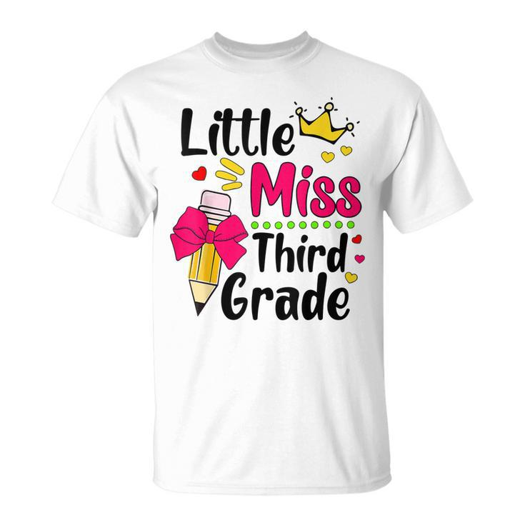 Little Miss 3Rd Grader First Day Of Hello Third Grade Girls  Unisex T-Shirt