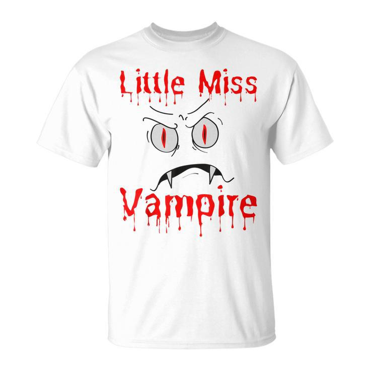 Little Miss Vampire Halloween Costume Girl Funny Girls Scary  Unisex T-Shirt