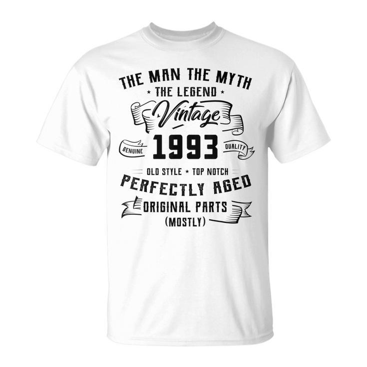 Man Myth Legend 1993 29Th Birthday For 29 Years Old T-shirt