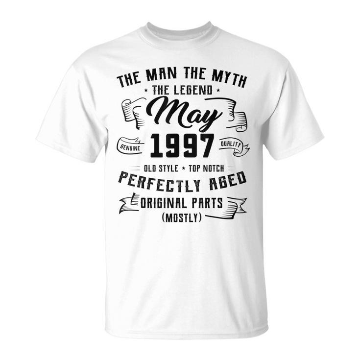 Man Myth Legend May 1997 25Th Birthday 25 Years Old T-shirt