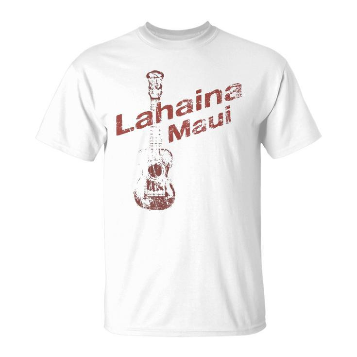 Maui Hawaii Lahaina Ukulele Vintage Hawaiian Uke Unisex T-Shirt