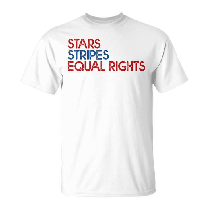 Messy Bun American Flag Pro Choice Star Stripes Equal Right  V3 Unisex T-Shirt