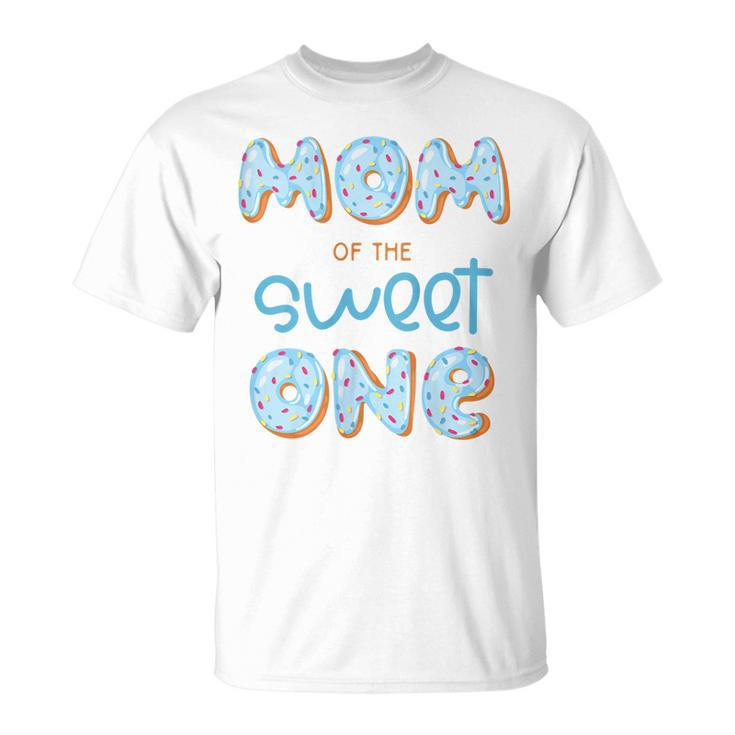 Mom Of The Sweet One Donut Boy 1St Birthday Party Mommy Mama T-shirt