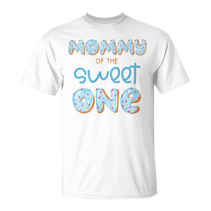 Mommy Of The Sweet One Donut Boy 1St Birthday Party Mama Mom T-shirt